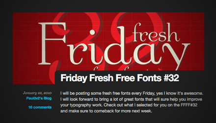 Friday Fresh Free Fonts